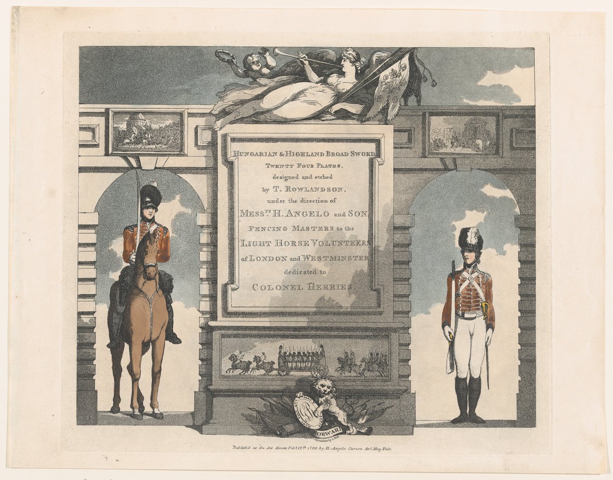 Forward, Hungarian and Highland Broadsword by Thomas Rowlandson
