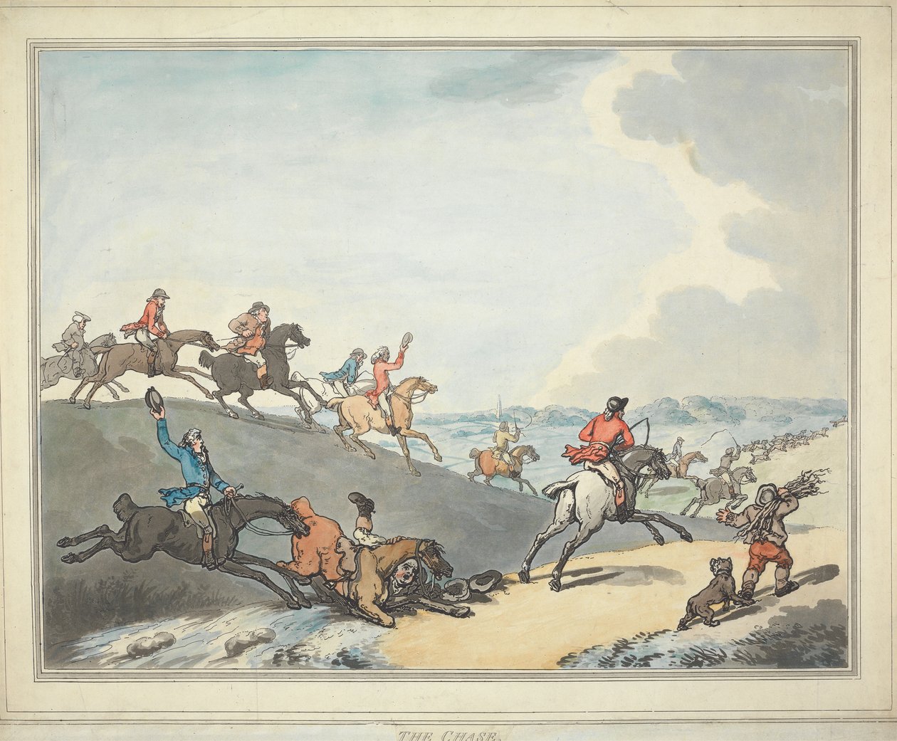 Fox-Hunting [set of six]: 2. The Chase by Thomas Rowlandson