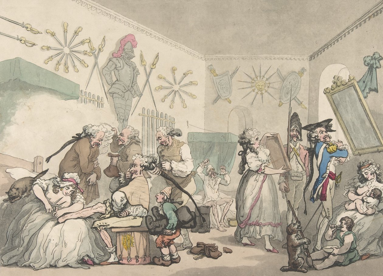 French Barracks, August 12, 1791 by Thomas Rowlandson