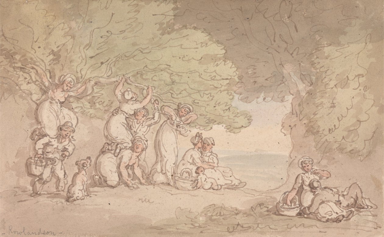 Fruit and Nut Picking by Thomas Rowlandson