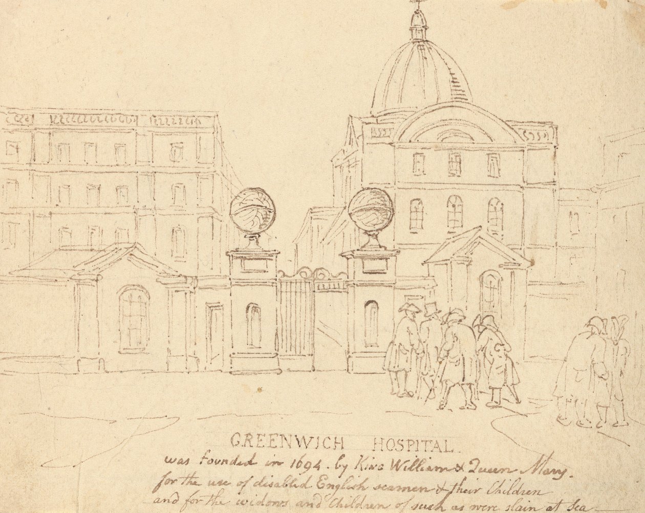 Greenwich Hospital by Thomas Rowlandson