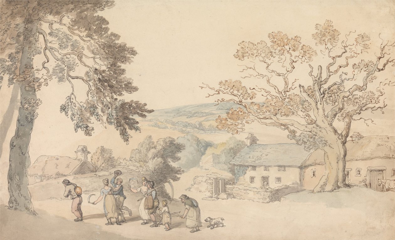 Harvesters Setting Out by Thomas Rowlandson