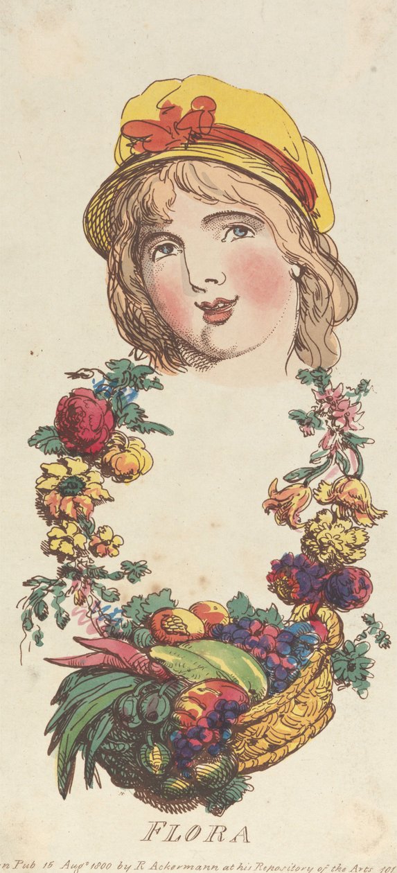 Heads: Flora by Thomas Rowlandson