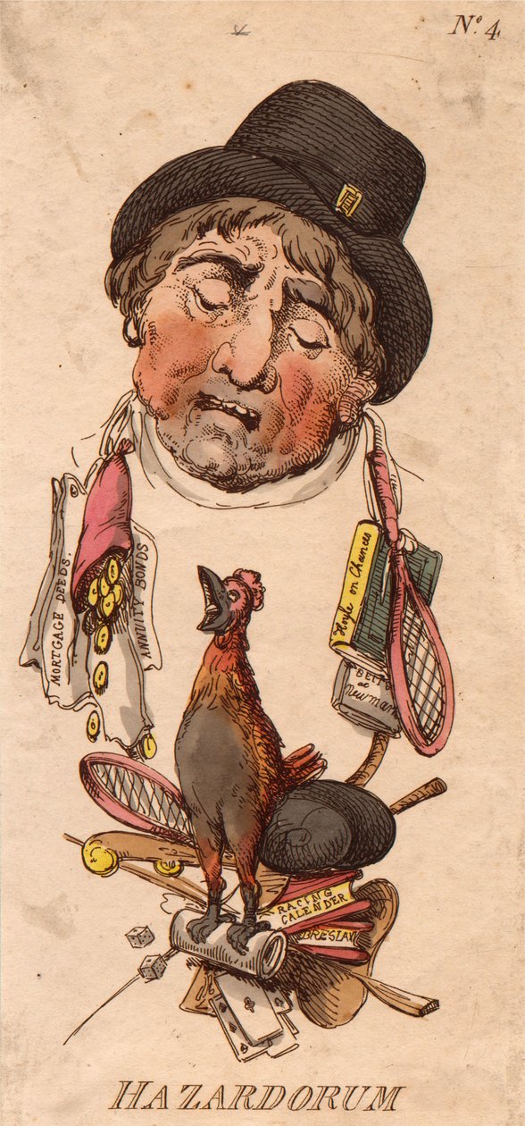 Heads: Hazardorum by Thomas Rowlandson