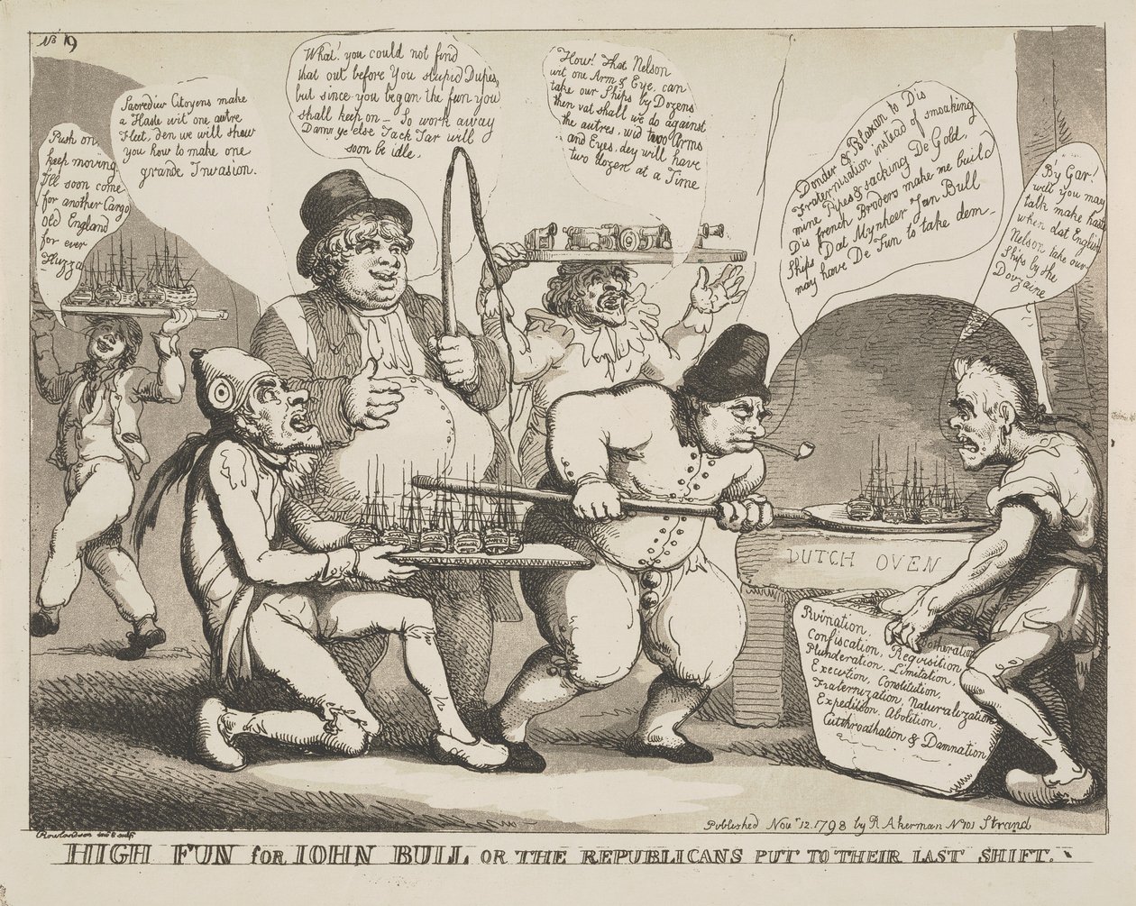 High Fun for John Bull or the Republicans put to their Last Shift by Thomas Rowlandson