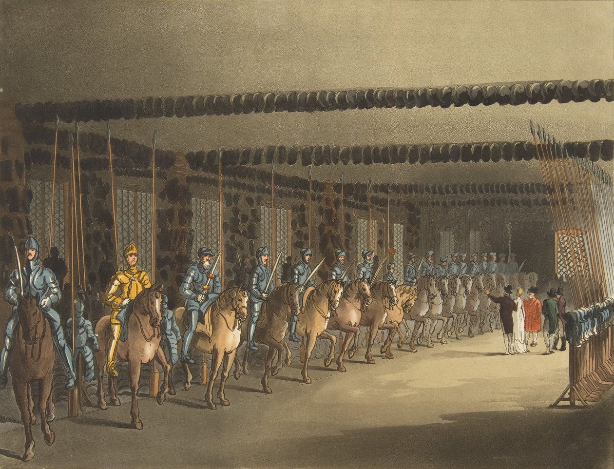 Horse Armoury, Tower of London, November 1, 1809 by Thomas Rowlandson