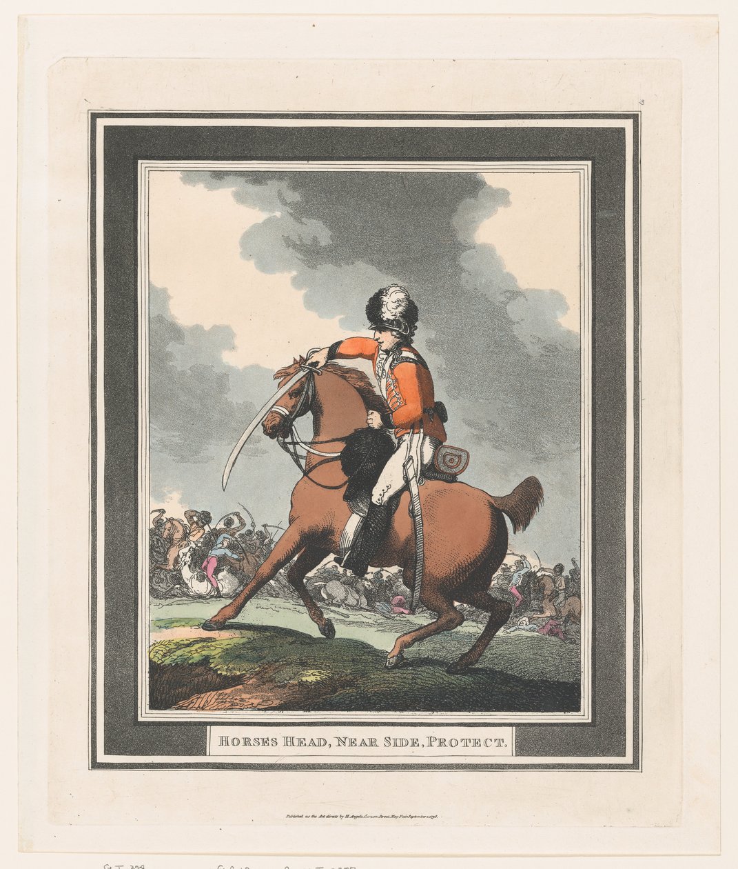 Horses Head, Near Side, Protect, September 1, 1798 by Thomas Rowlandson