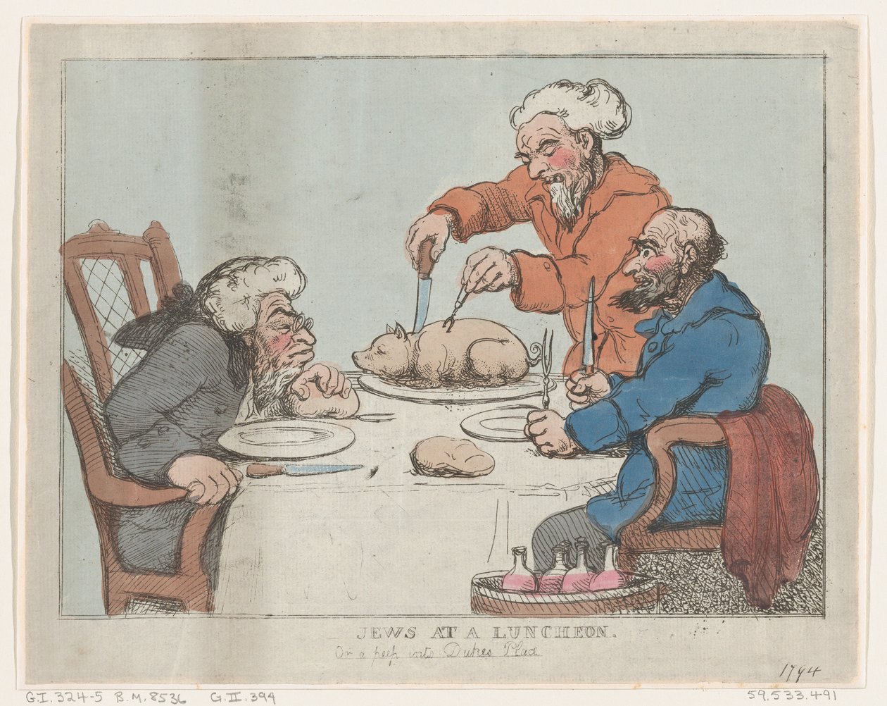 Jews at a Luncheon by Thomas Rowlandson
