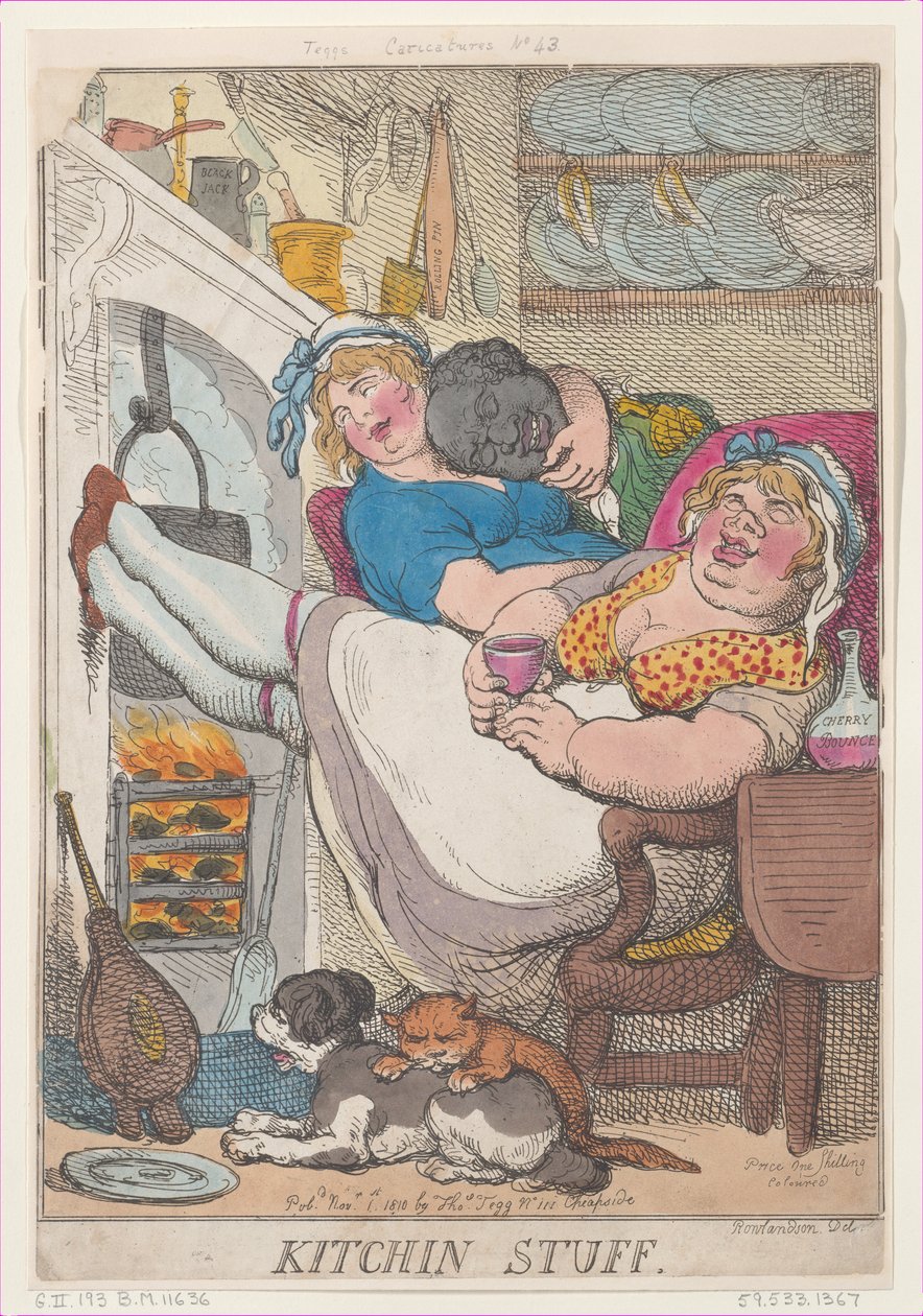 Kitchin Stuff, November 1, 1810 by Thomas Rowlandson