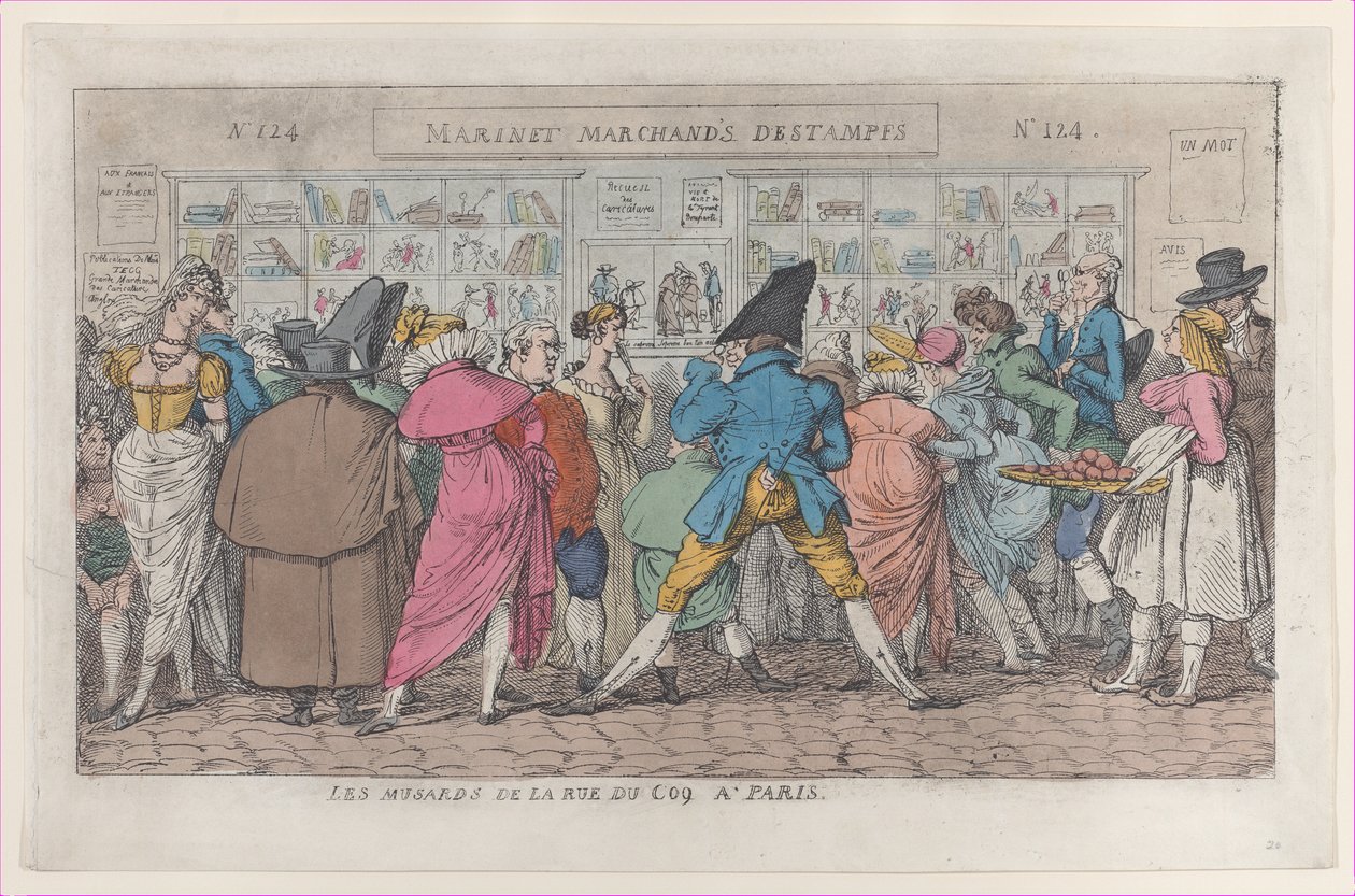 Dawdlers of the Rue Coq, ca. 1810 by Thomas Rowlandson