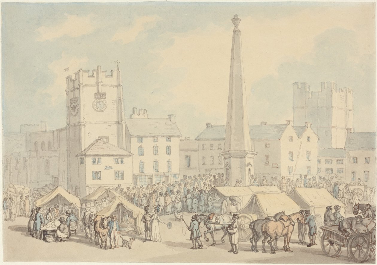 Market Day at Richmond in Yorkshire by Thomas Rowlandson