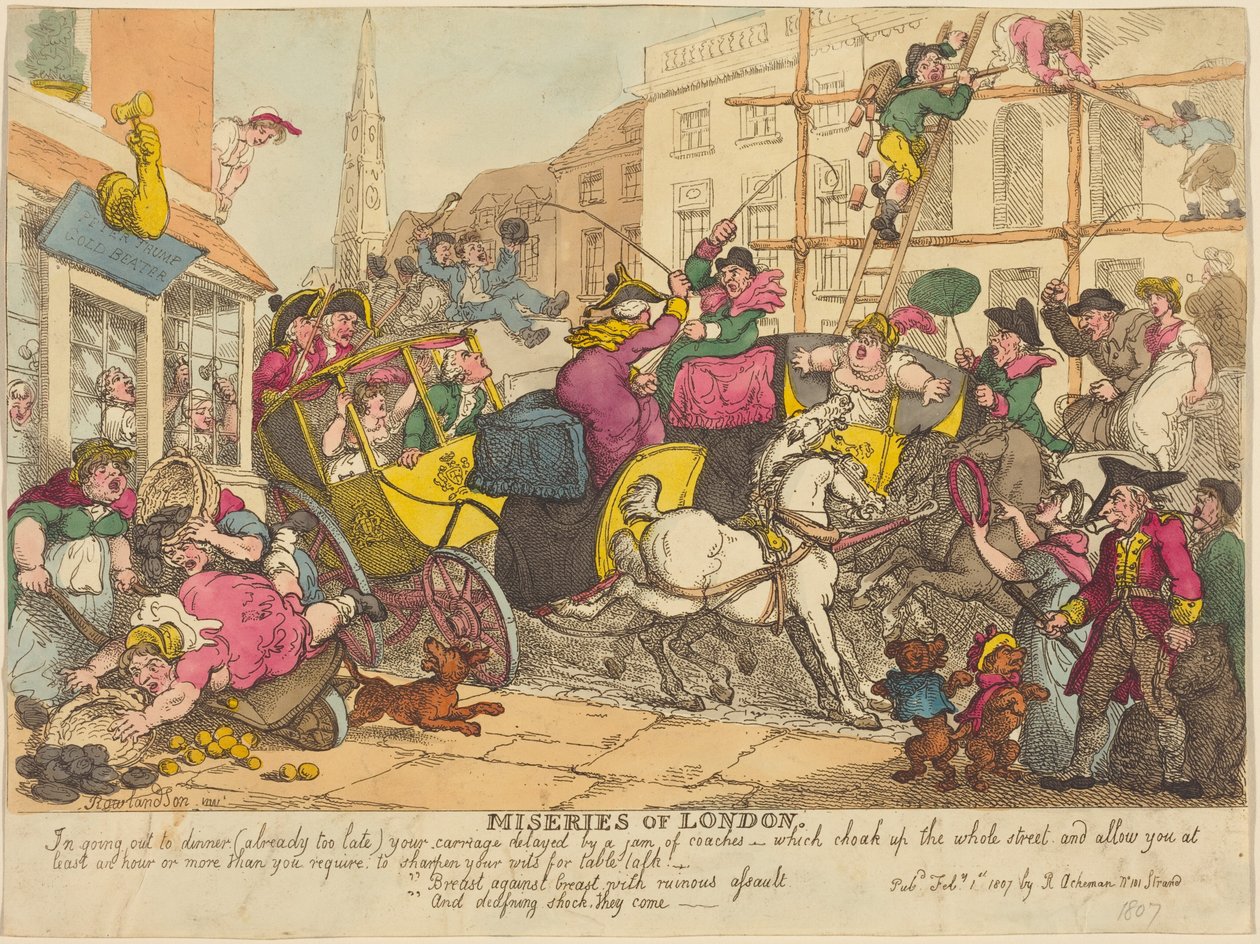 Miseries of London by Thomas Rowlandson