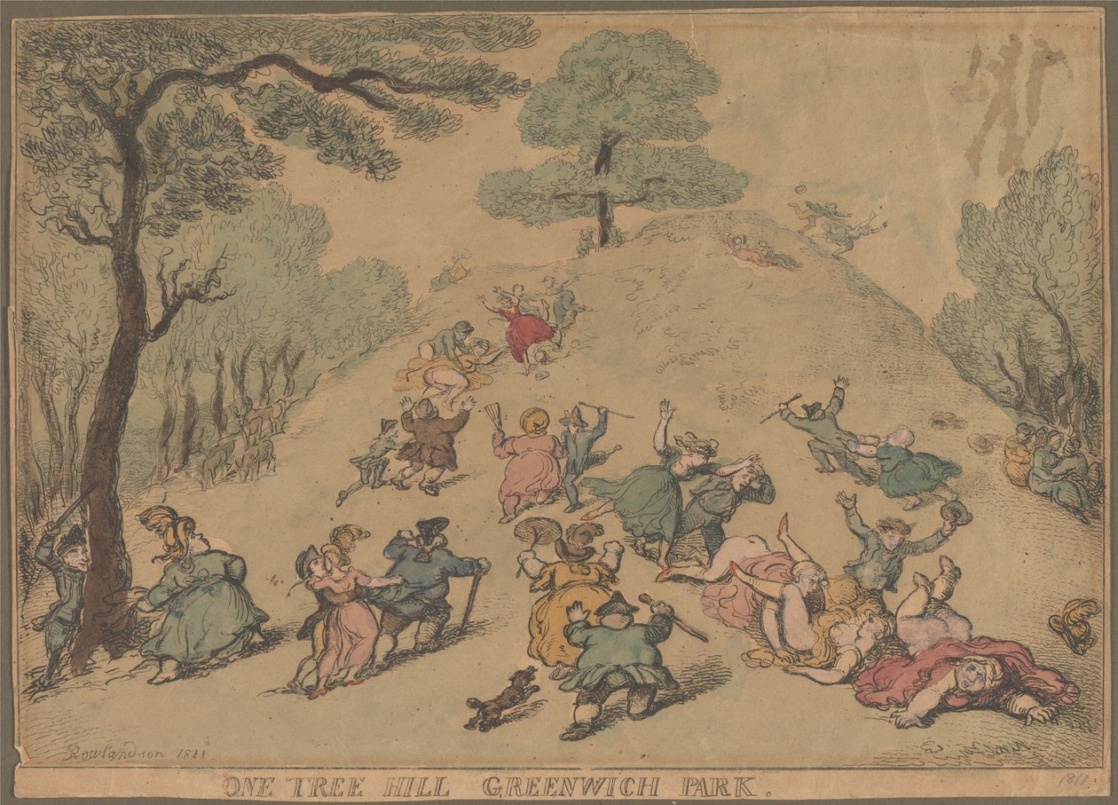 One Tree Hill Greenwich Park by Thomas Rowlandson