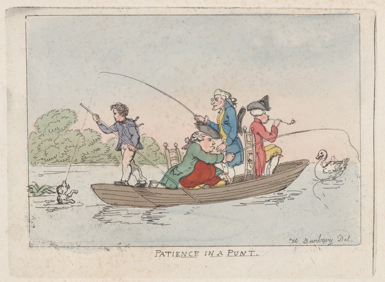 Patience in a Punt, ca. 1803 by Thomas Rowlandson