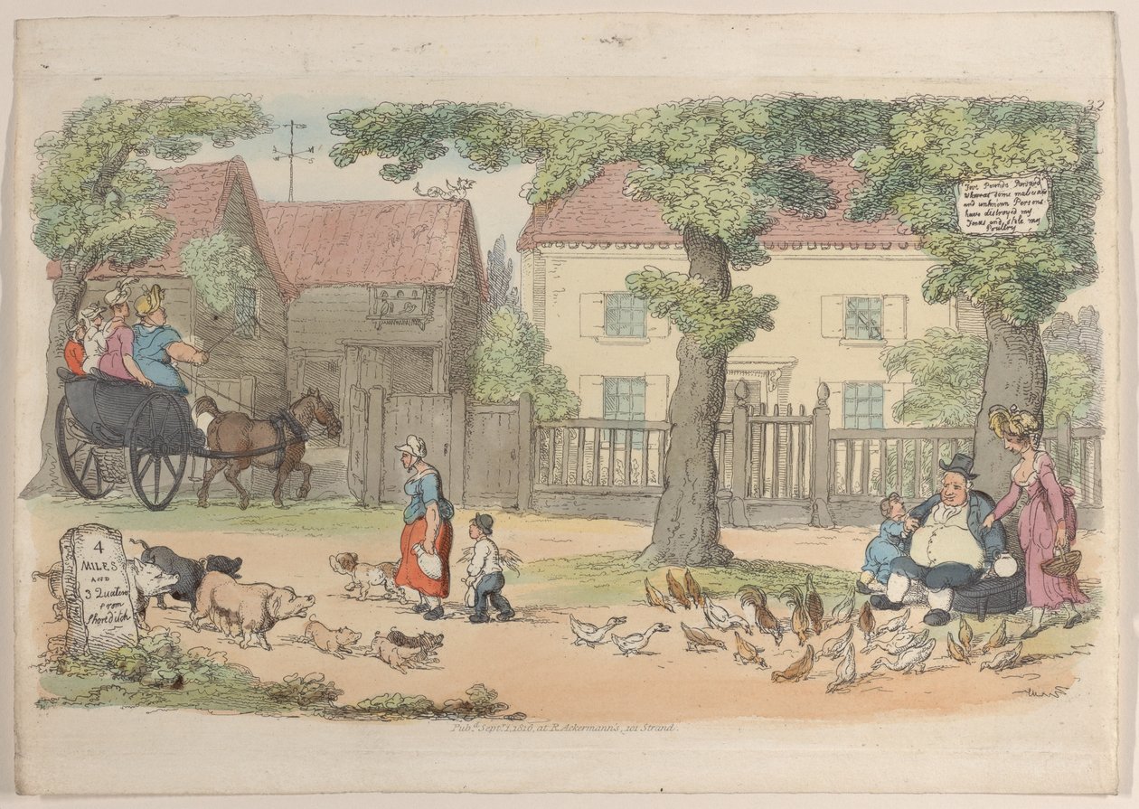 Plate 32, from World in Miniature, 1816 by Thomas Rowlandson