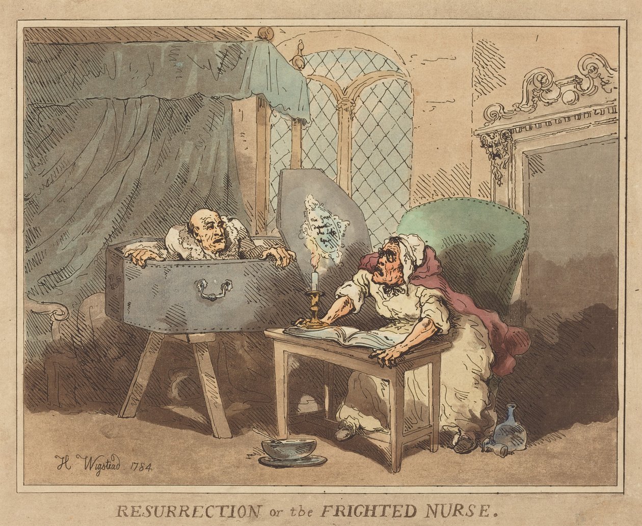 Resurrection, or The Frightened Nurse by Thomas Rowlandson