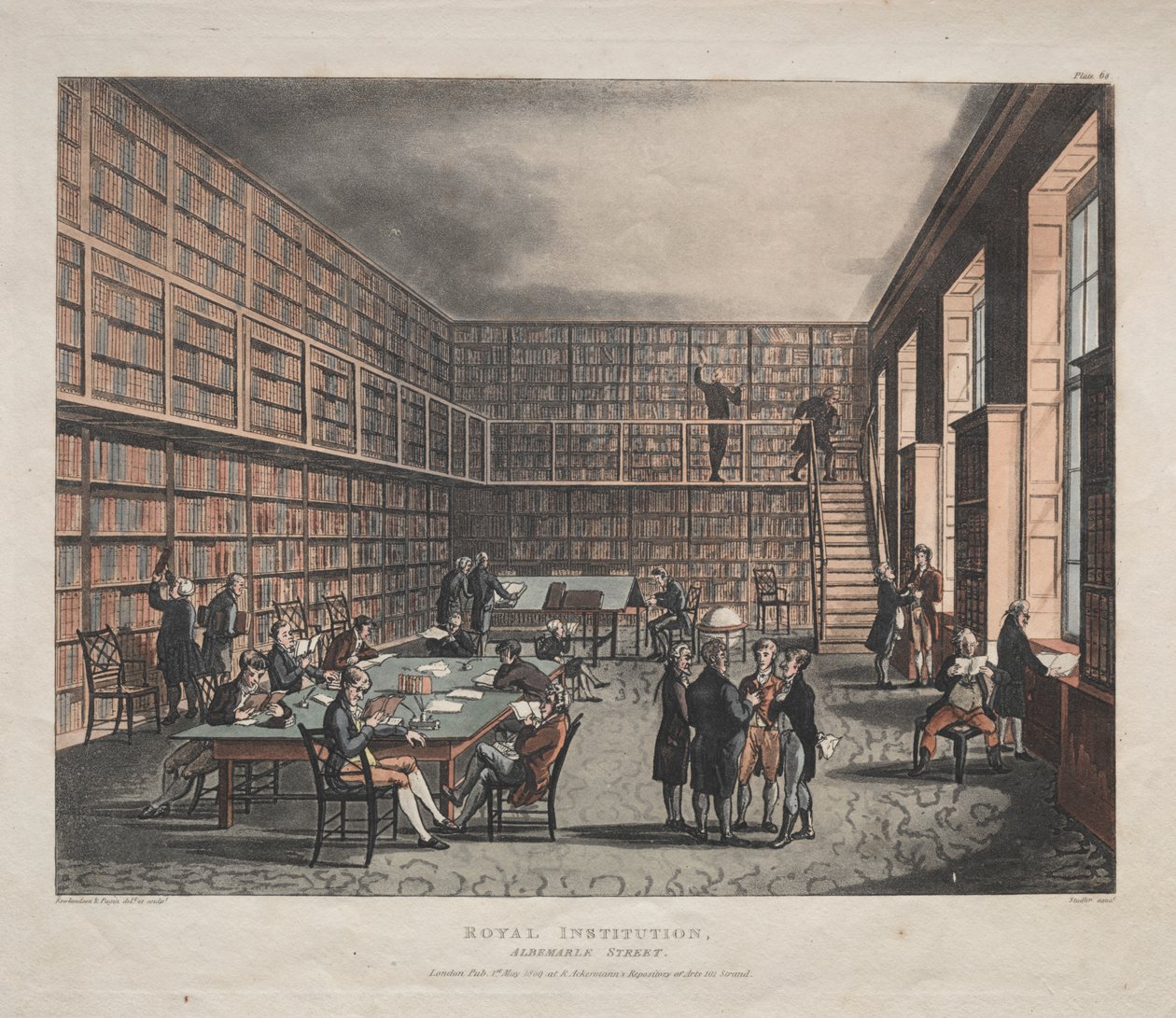 Royal Institution, Albemarle Street by Thomas Rowlandson