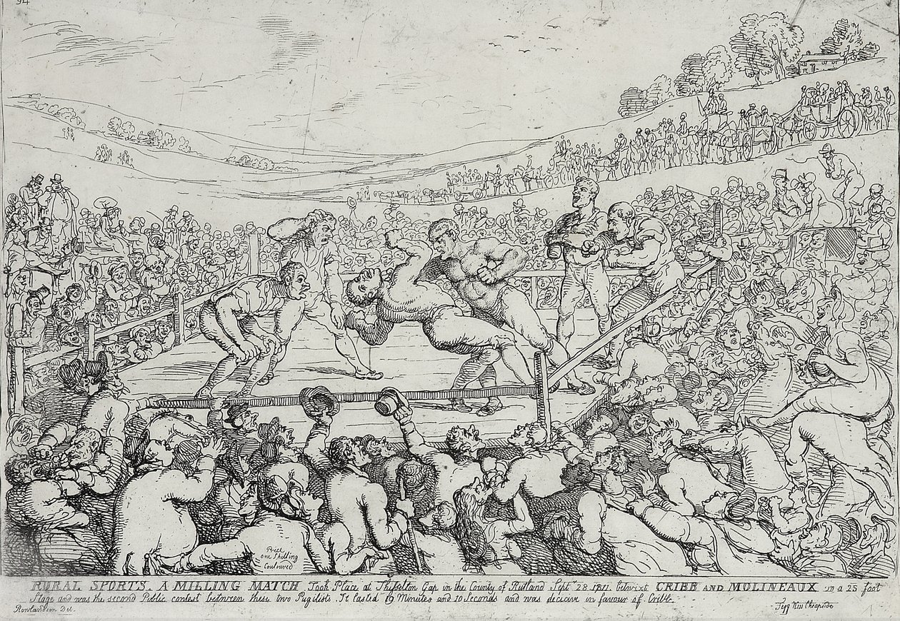 Rural Sports - A Milling Match, 28th September by Thomas Rowlandson