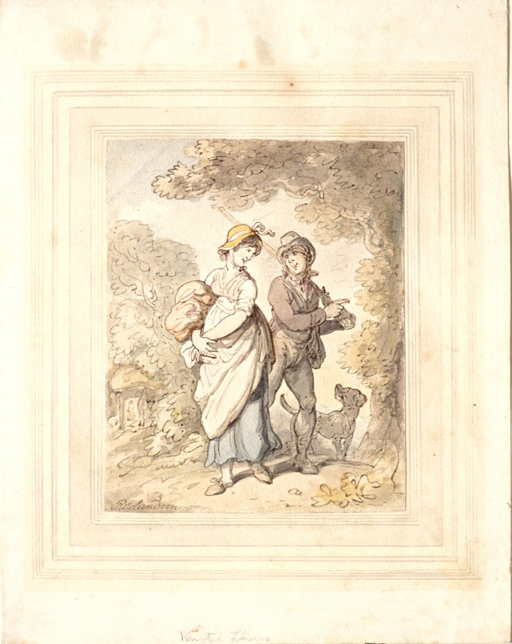 Rustic Lovers by Thomas Rowlandson