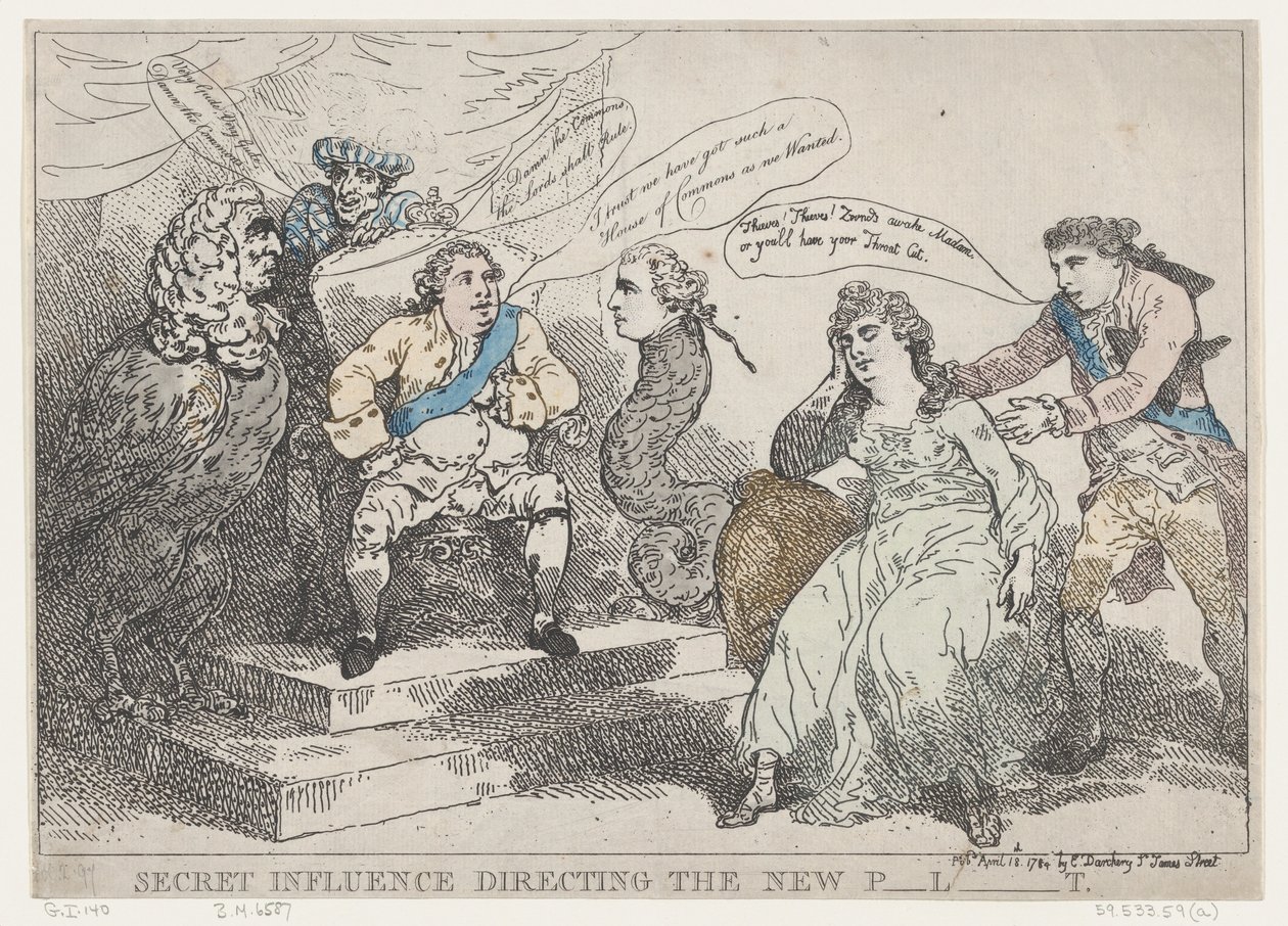 Secret Influence Directing The New Parliament, May 18, 1784 by Thomas Rowlandson