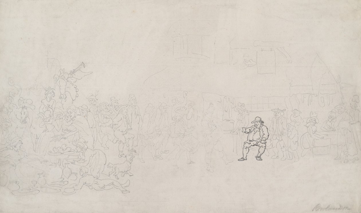 Sketch for The Recruiter by Thomas Rowlandson