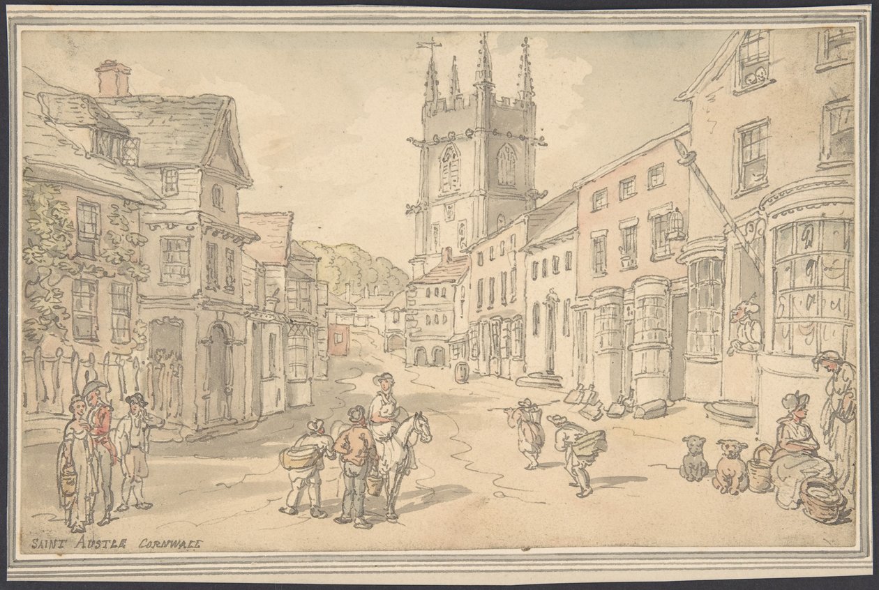 St. Austle, Cornwall by Thomas Rowlandson