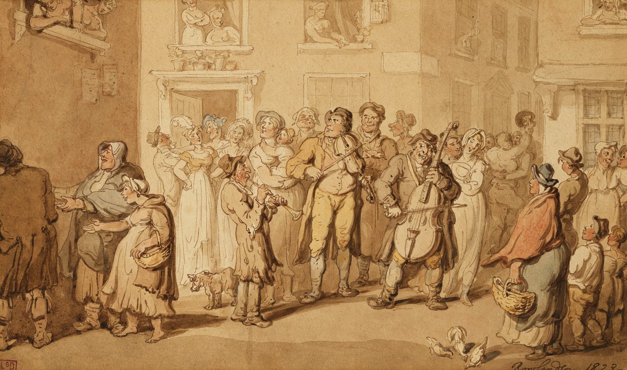 Street Musicians, 1823 by Thomas Rowlandson