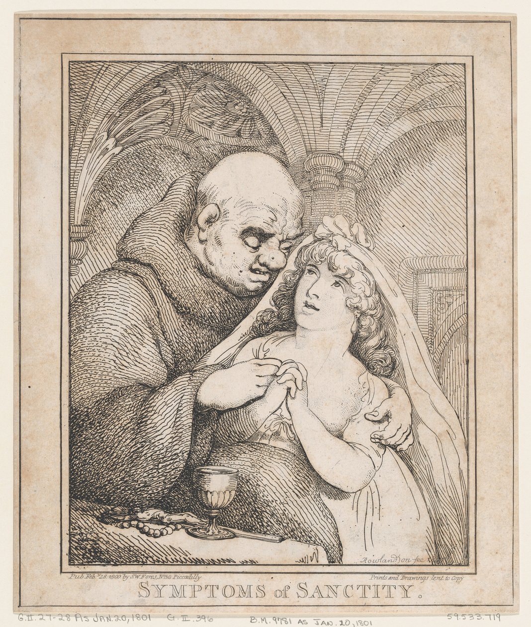 Symptoms of Sanctity, February 28, 1800 by Thomas Rowlandson