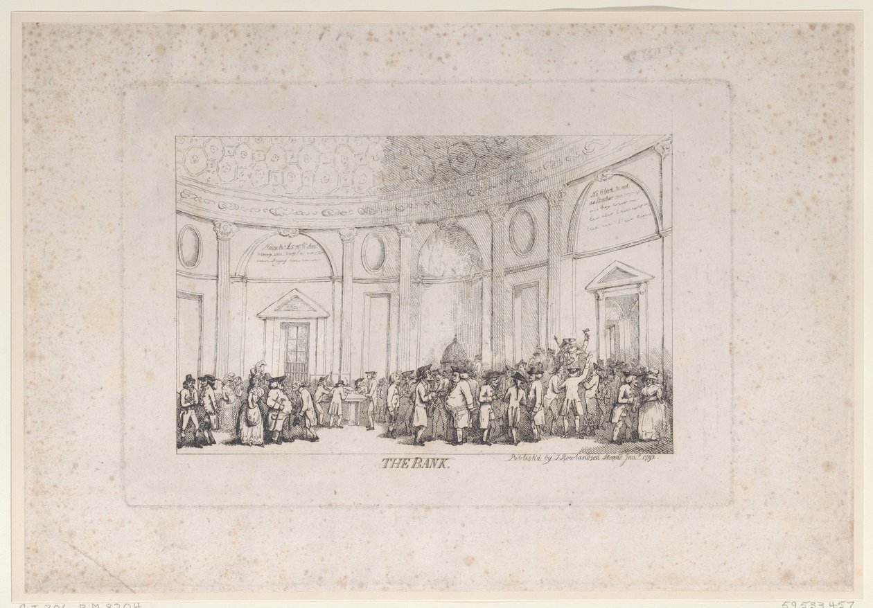 The Bank by Thomas Rowlandson