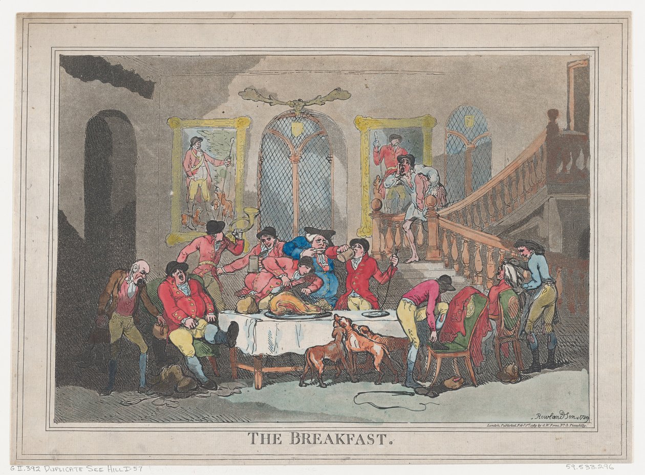 The Breakfast, February 1, 1789 by Thomas Rowlandson