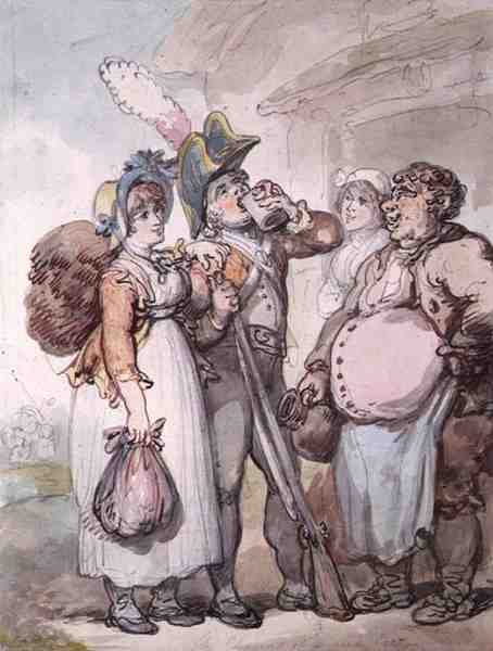 The Charms of a Red Coat by Thomas Rowlandson