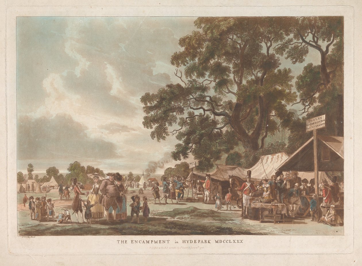 The Encampment in Hyde Park by Thomas Rowlandson