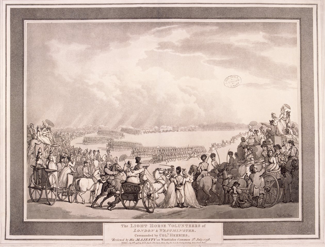 The Light Horse Volunteers of London & Westminster, 1798 by Thomas Rowlandson
