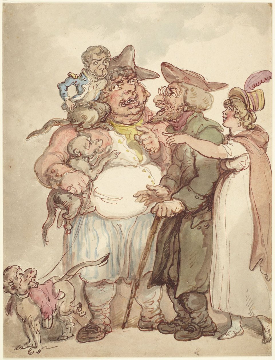 The Monkey Merchant by Thomas Rowlandson