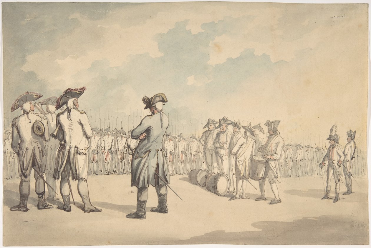 The Review by Thomas Rowlandson