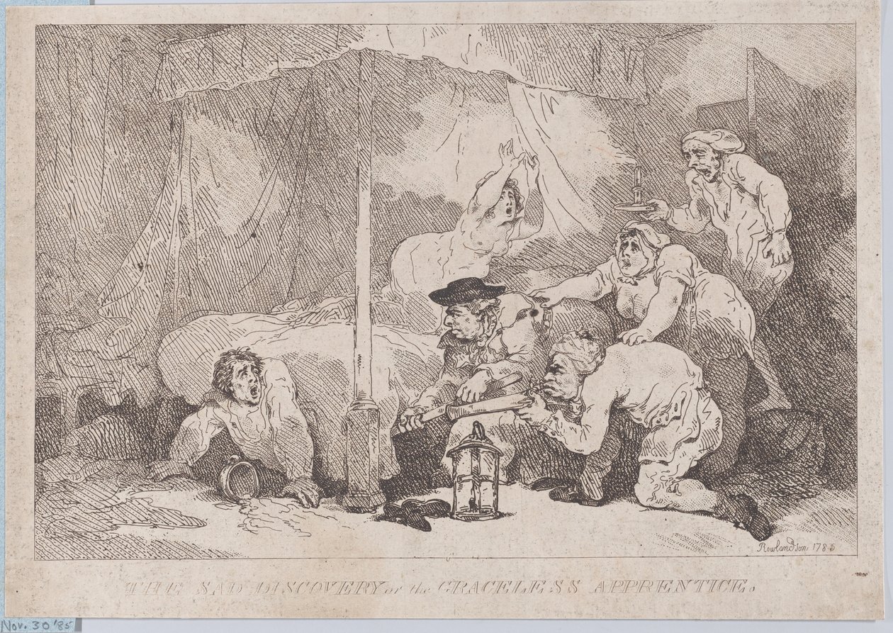 The Sad Discovery of the Graceless Apprentice by Thomas Rowlandson