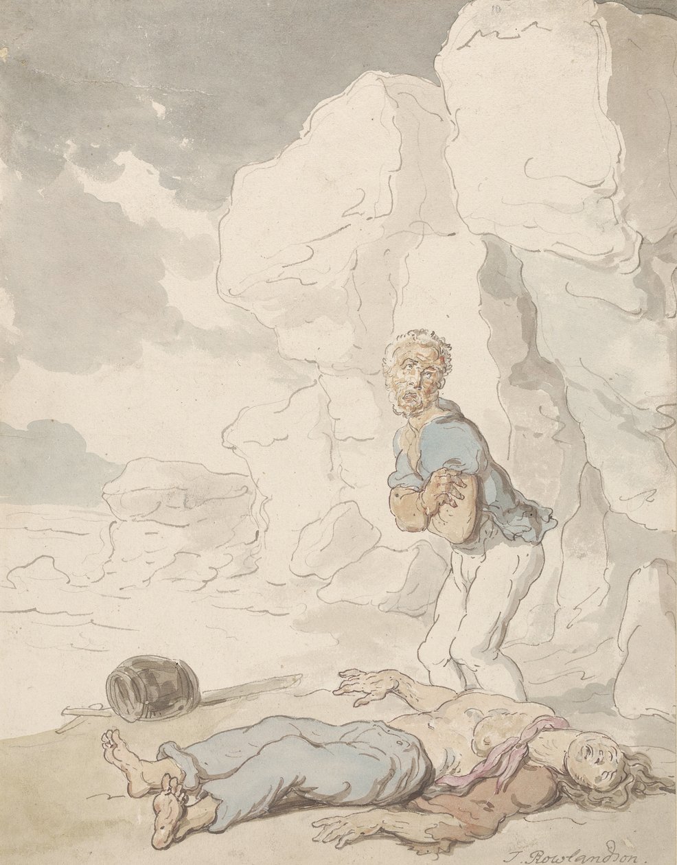 The Shipwrecked Sailors by Thomas Rowlandson
