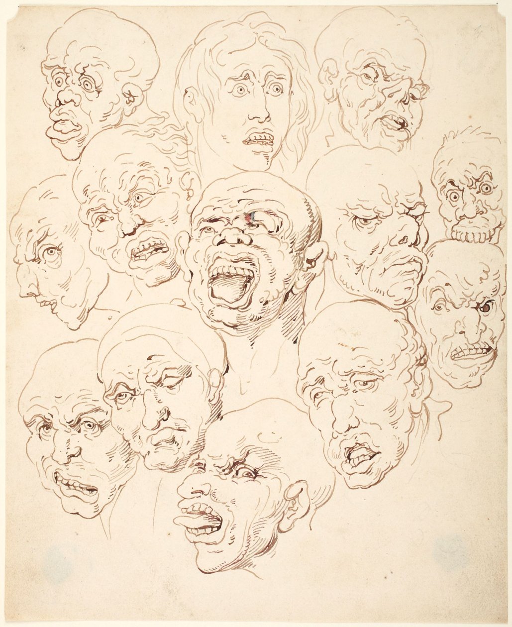 Thirteen Heads by Thomas Rowlandson