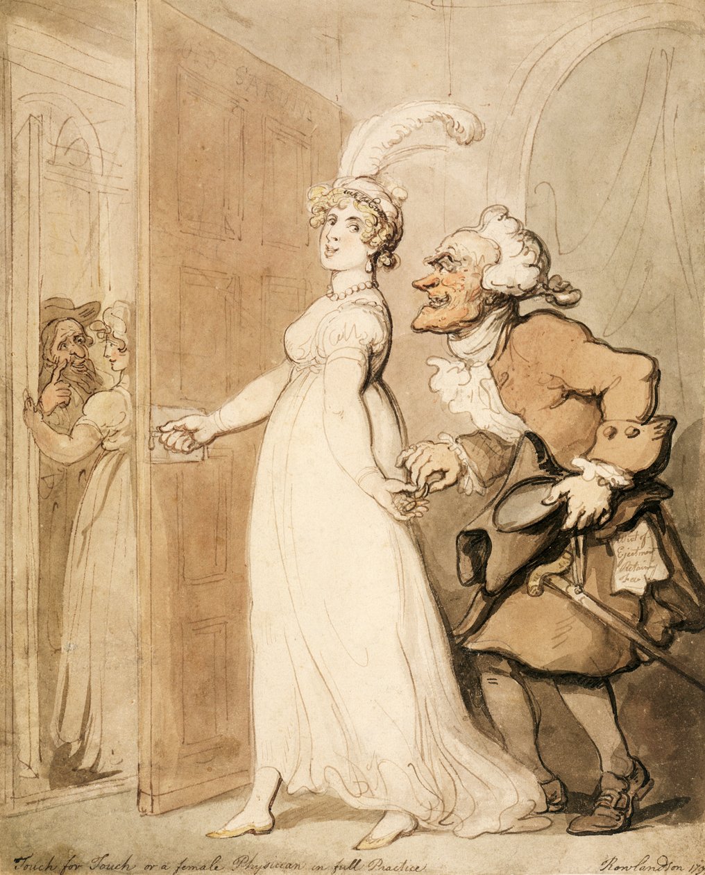 Touch for Touch, or a Female Physician in Full Practice by Thomas Rowlandson
