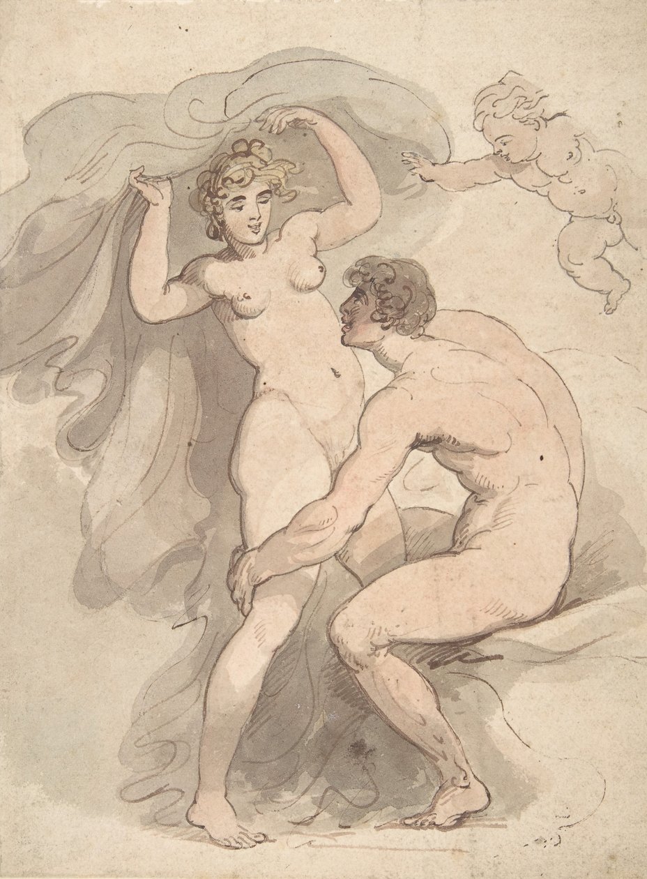 Venus, Anchises and Cupid by Thomas Rowlandson