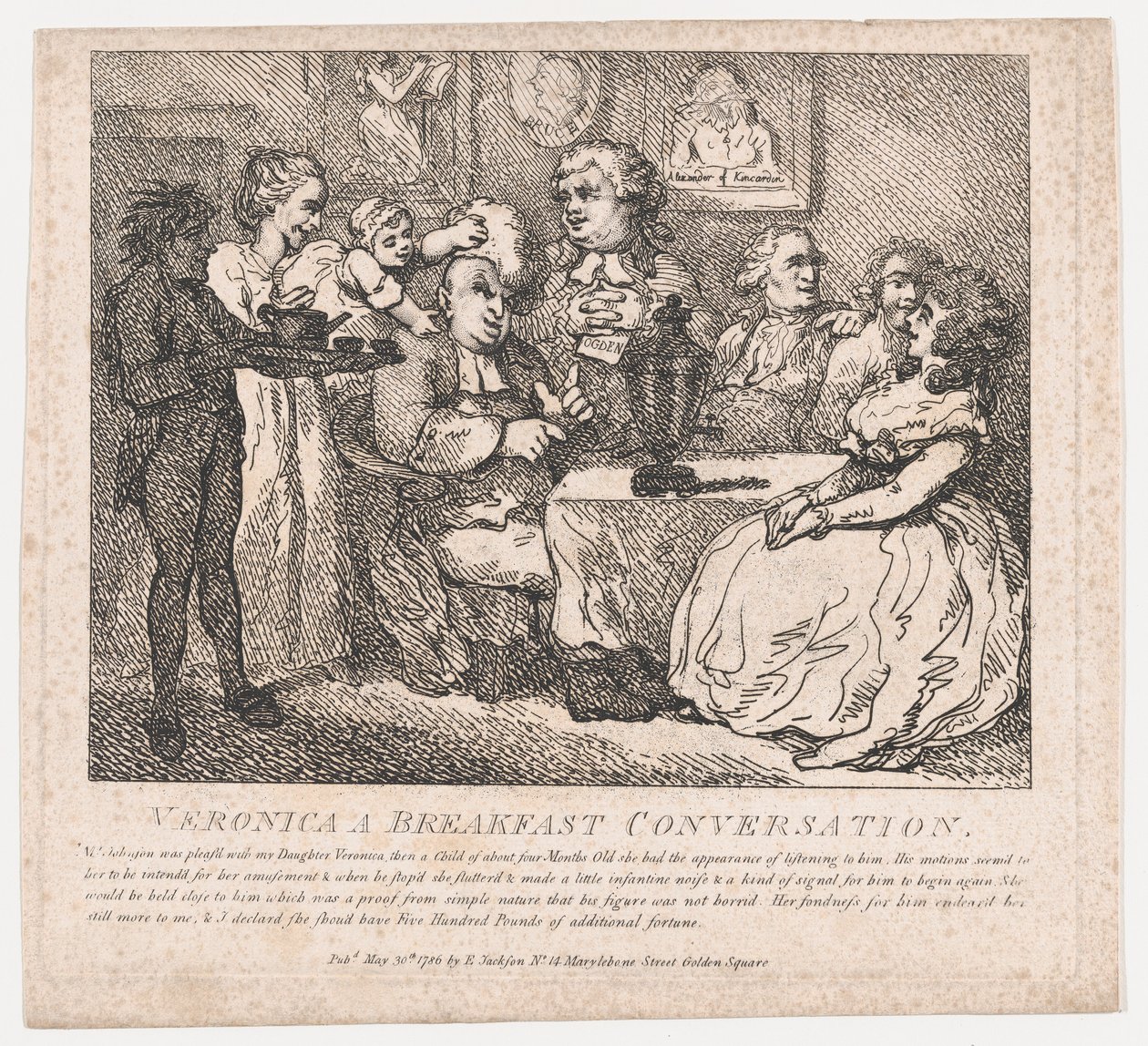 Veronica, a Breakfast Conversation Picturesque Beauties of Boswell, Part the First by Thomas Rowlandson