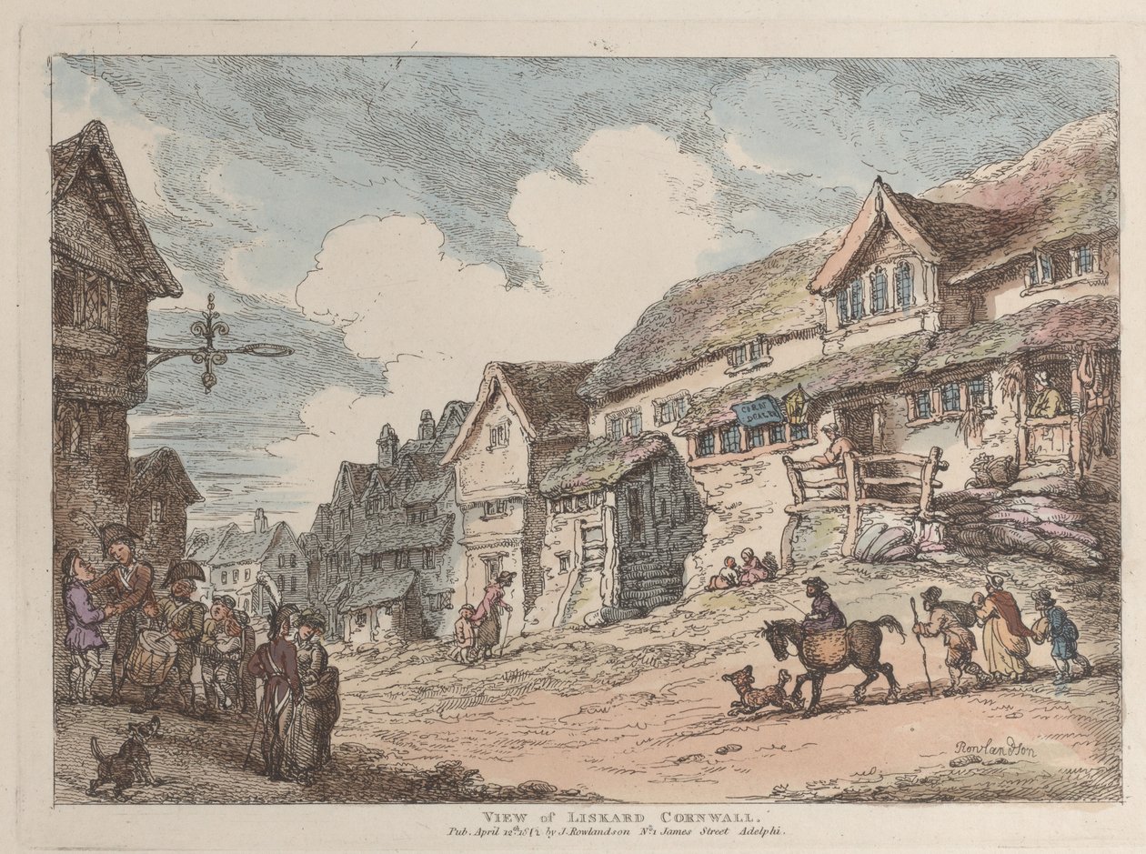 View of Liskard, Cornwall by Thomas Rowlandson