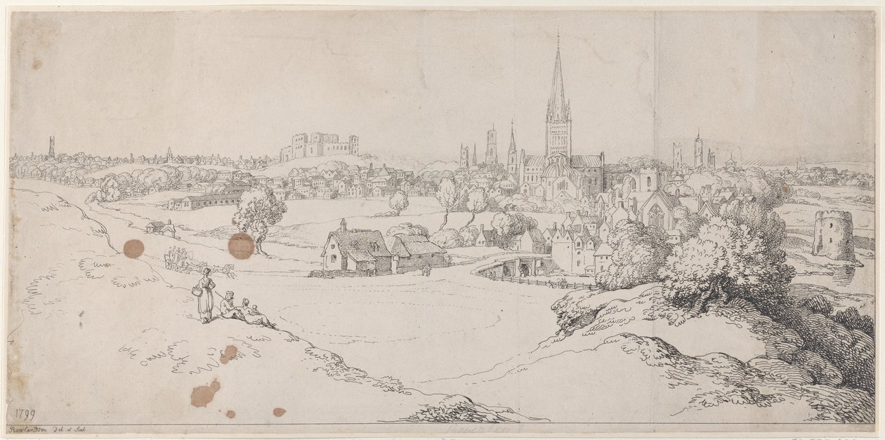 View of Norwich From St. James Hill, 1799 by Thomas Rowlandson