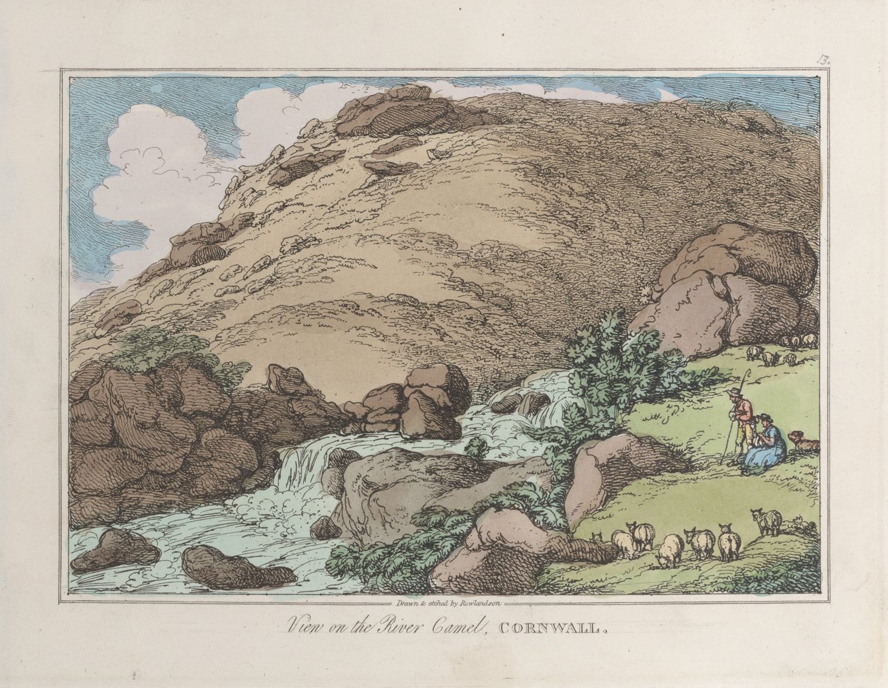 View on the River Camel, Cornwall by Thomas Rowlandson