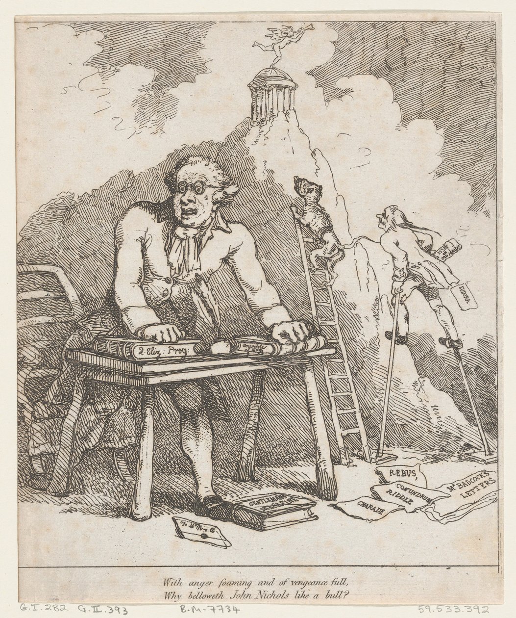 With Anger Foaming..., from Benevolent Epistle, 1790 by Thomas Rowlandson