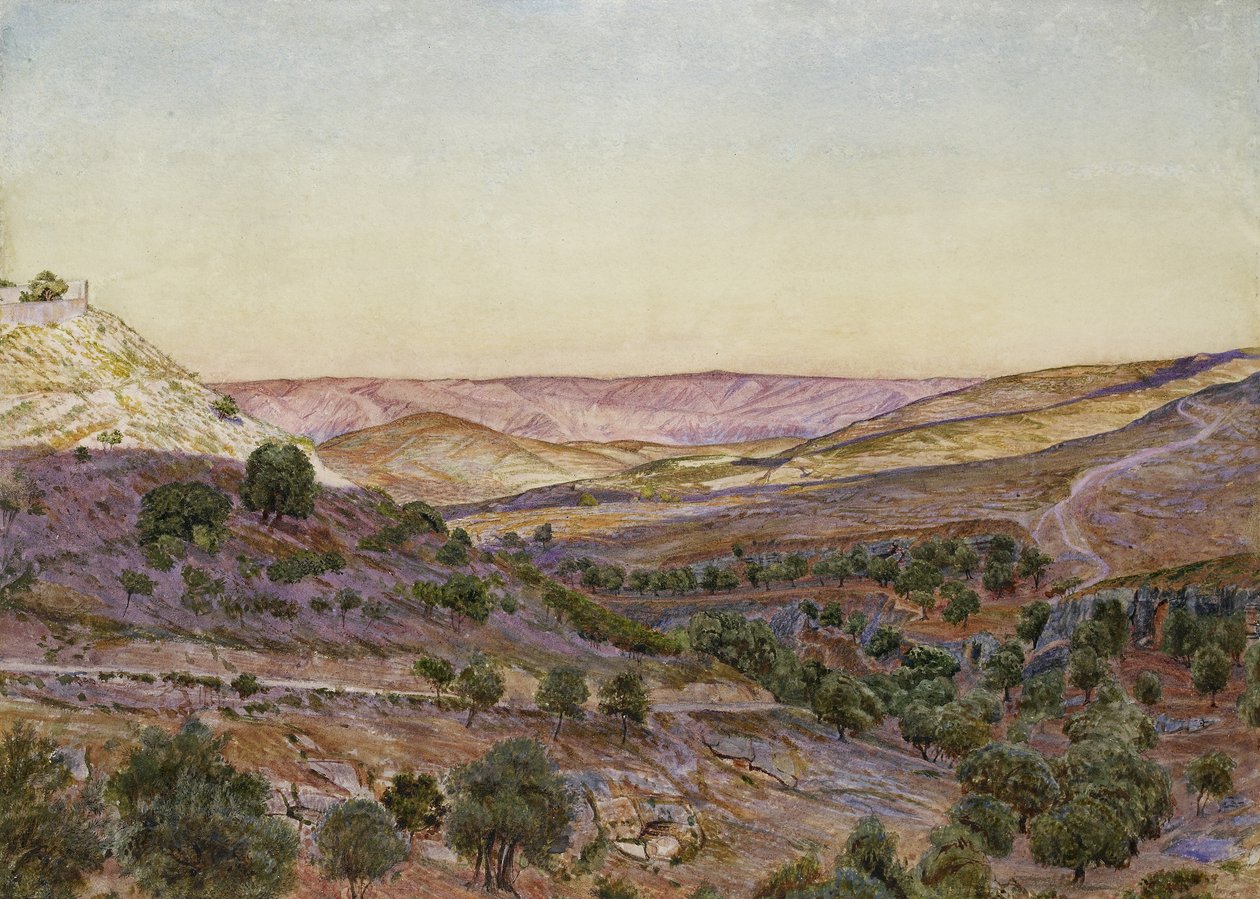 The Hills of Moab and the Valley of Hinnom, 1854 by Thomas Seddon
