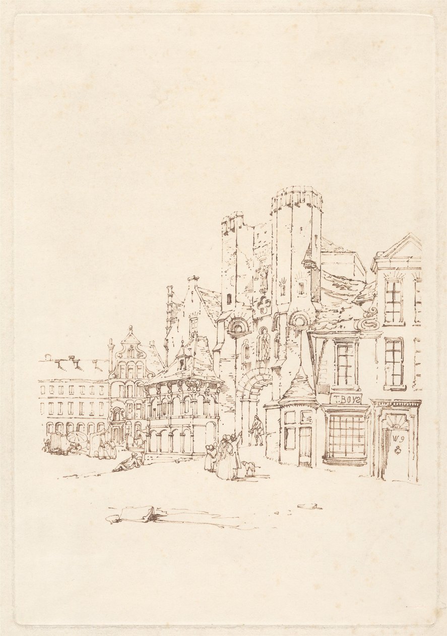 Castle of the Counts of Flanders, Ghent by Thomas Shotter Boys