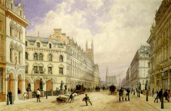 Holborn Viaduct looking East, City of London by Thomas Shotter Boys