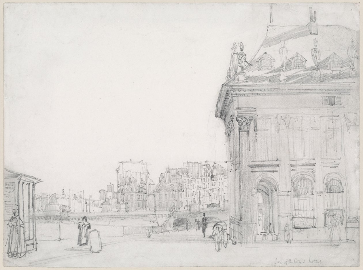 Ile de la Cité from the Institut, Paris by Thomas Shotter Boys