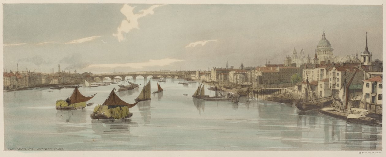 London As It Is: Blackfriars, from Southwark Bridge by Thomas Shotter Boys
